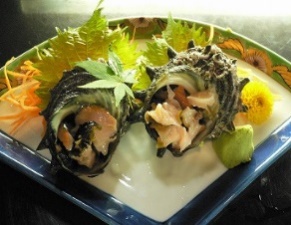 Turban shell sashimi